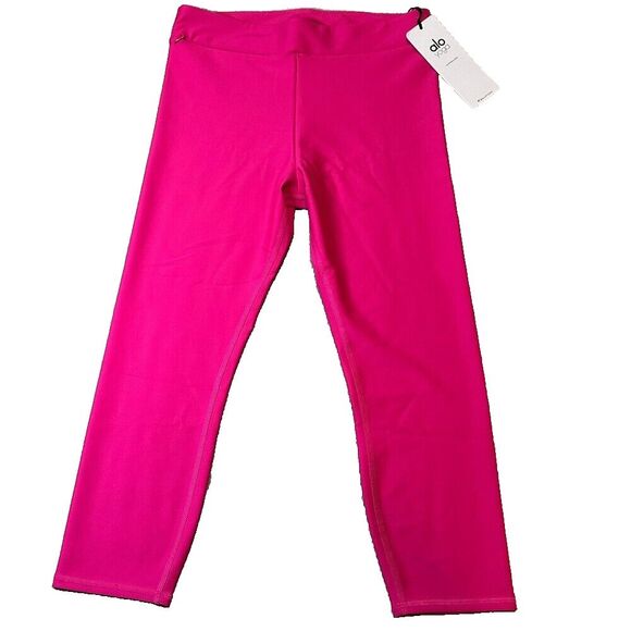ALO Yoga Leggings Size Large NWT Airlift High Waist Conceal Zip Pink - Picture 1 of 10